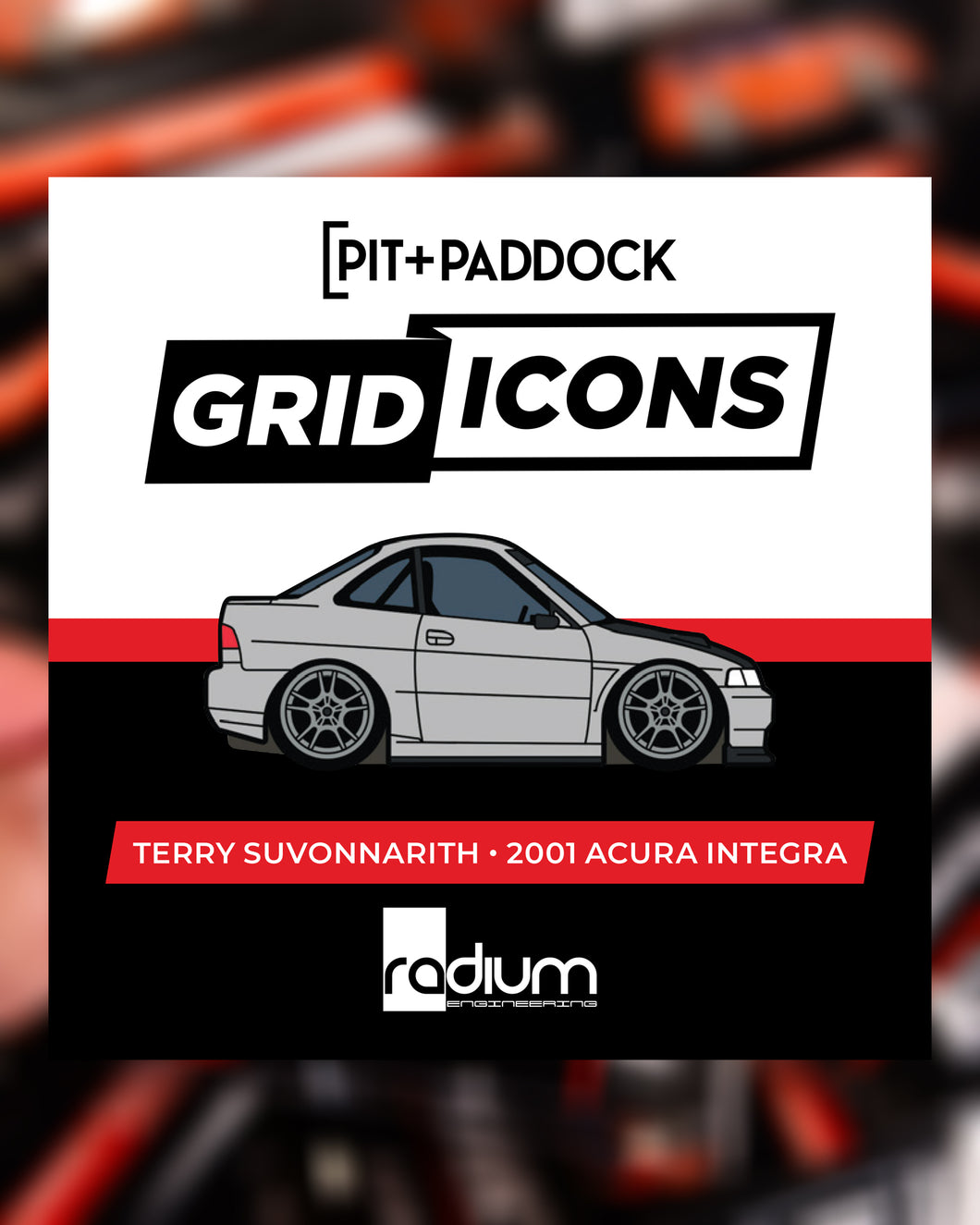 Pit+Paddock x Leen Customs Enamel Pin - DC2 Integra